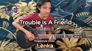 Lenka - Trouble Is A Friend | Fingerstyle cover + Drum | Version 2 with Lyrics and Chord | Faiz Fezz