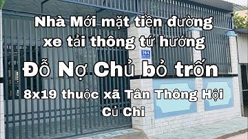 Nhà đất củ chi | giá rẻ | giới thiệu | Căn nhà cấp 4 mới đẹp 8x19 mặt tiền thông áp Quốc Lộ 22