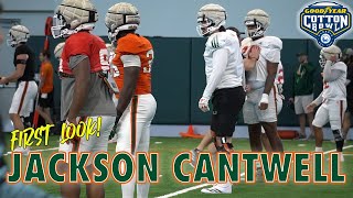 First Look at Early Enrollee Jackson Cantwell at Cotton Bowl Practice