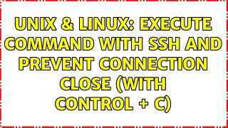 Unix & Linux: Execute command with ssh and prevent connection close (with Control + C)