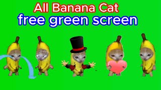 All Banana cat meme template  in one video ( free green screen ) #bananacat #runningcat #memesbox