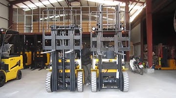 Xe nâng hàng chui công, làm việc trong container   Full Free Lift
