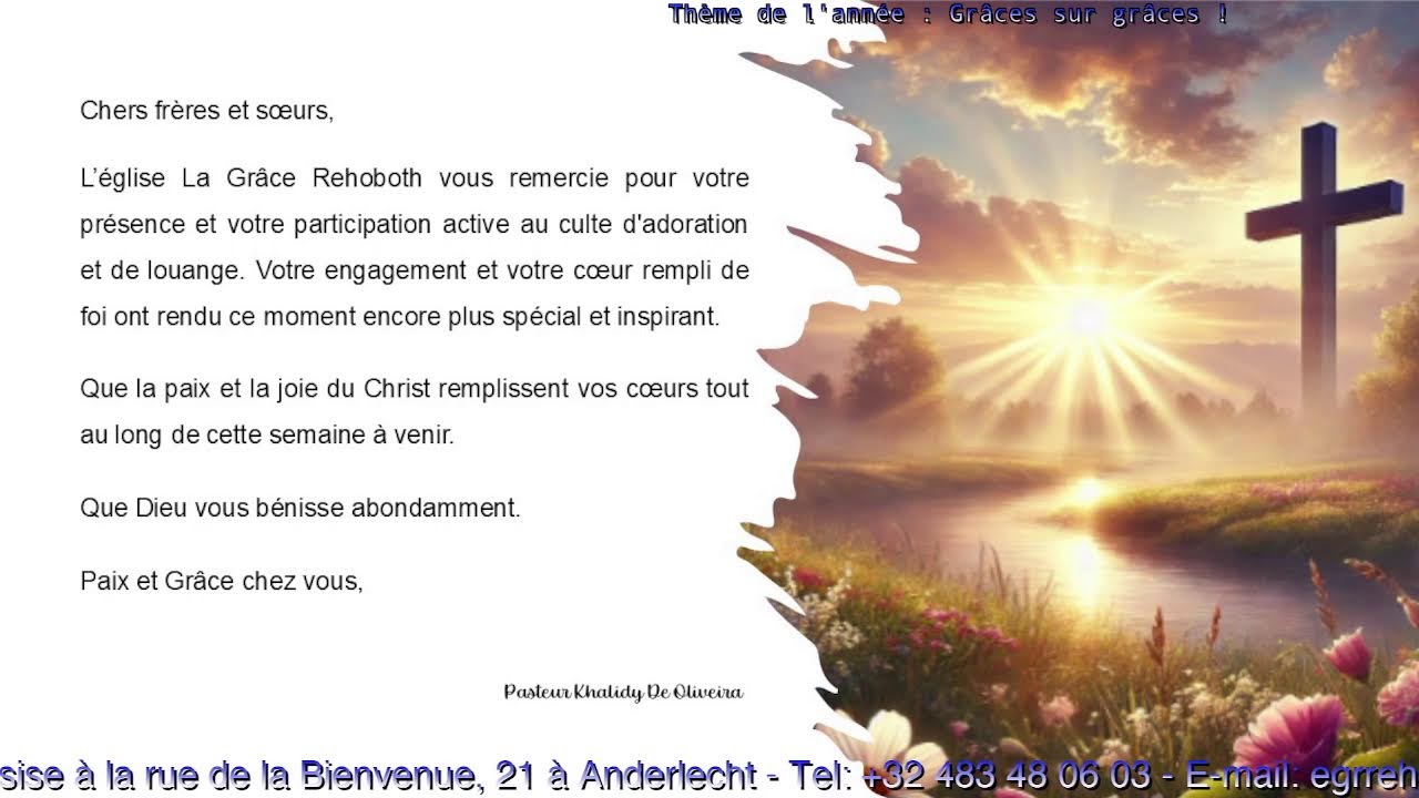 Culte dominical de ce 04/01/2026