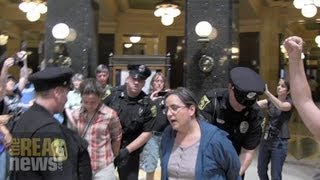 Wisconsin Capitol Protesters Defiant Despite Growing Crackdown