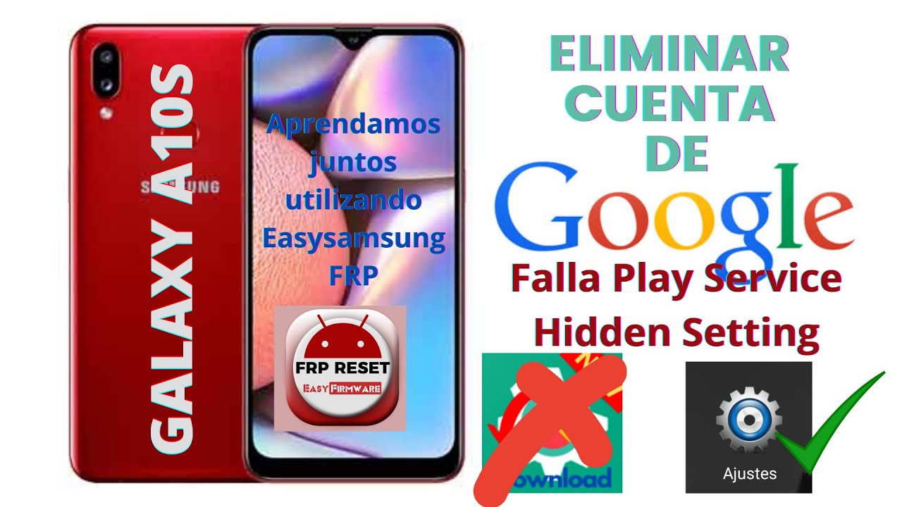 Como Eliminar Cuenta DE GOOGLE Samsung A10S 2021 - YouTube