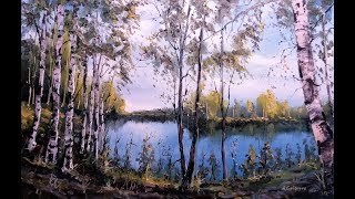 🔝 ХуДоЖнИкИ Пейзаж Павловское озеро / Бокситогорск / Картина маслом / Александр Григорьев 🔝 ХуДоЖнИкИ Пейзаж Павловское озеро / Бокситогорск / Картина маслом / Александр Григорьев