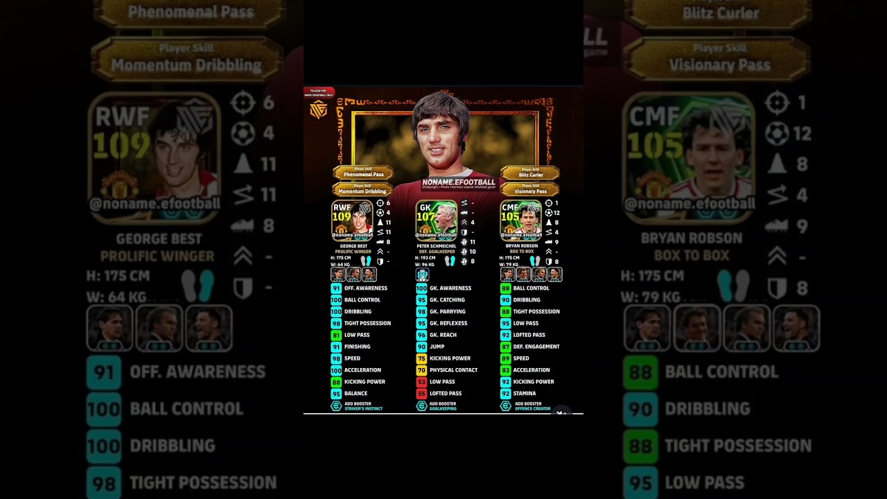 George Best, Peter Schmeichel, Bryan Robson Best Training 