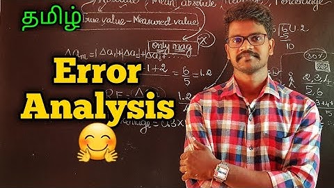 Error|Analysis|Physics 11|Tamil|MurugaMP