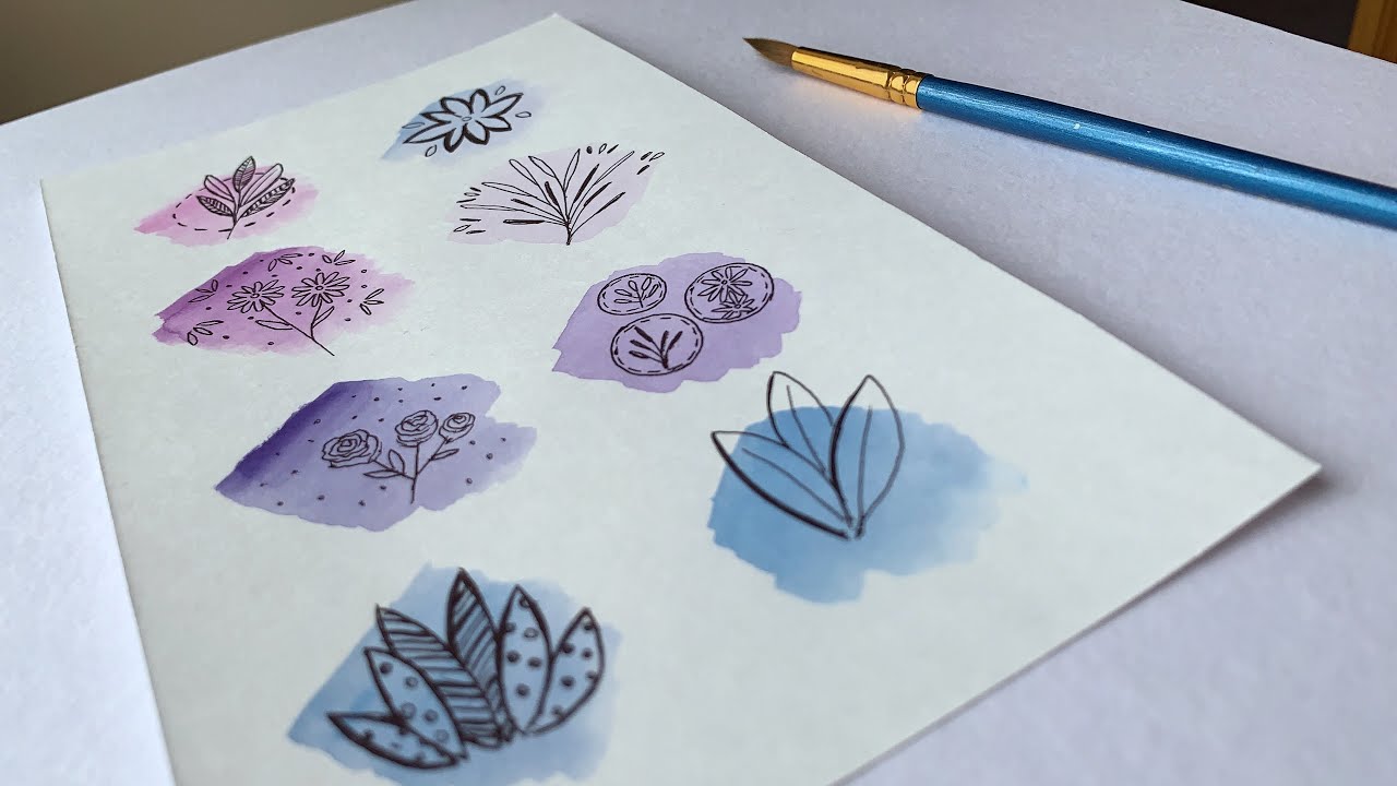 Bullet Journal Spread Ideas Watercolour Florals YouTube