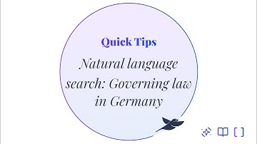 Natural language search: governing law German