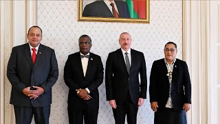 Алиев и представители Тувалу, Тонги и Содружества Багамских островов обсудили проблемы климата