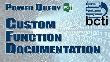 Power Query - Create Custom Function Documentation