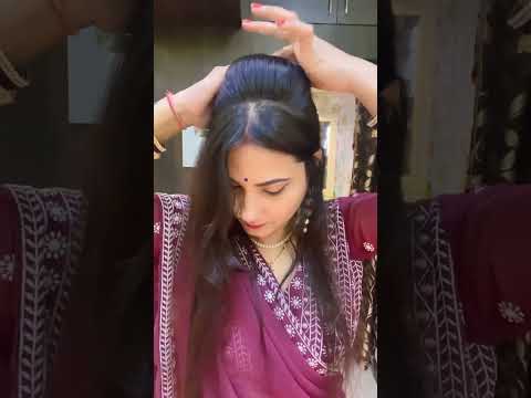 Open Hairstyle For Saree Shorts Hairstyletutorial Subscribe Now Sangeetasinghhairstyles 