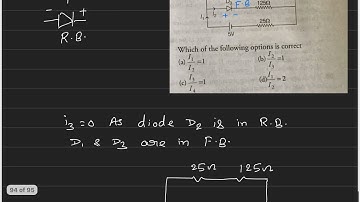 If each diode has a forward bias resistance of 25ohm in the below circuit.