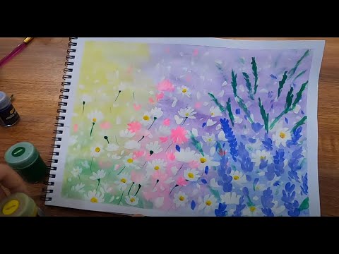 Video Một bức tranh ngập tràn hoa - Beautiful Art Drawing 57 - youtube