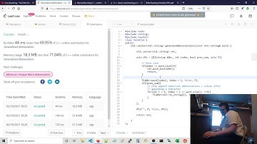 Generalized Abbreviation, LeetCode Medium, C++