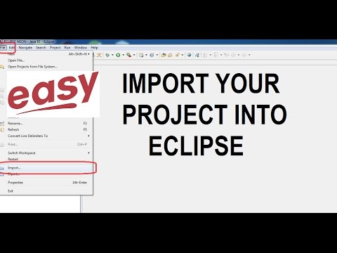 IMPORT YOUR PROJECT INTO ECLIPSE