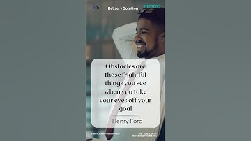 Obstacles are those frightful things you see when you take your eyes off your goal - Henry Ford