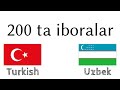 200 ta iboralar - Turkcha - Oʻzbekcha