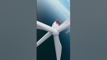Cool shot of Vestas offshore wind turbine 3d animation