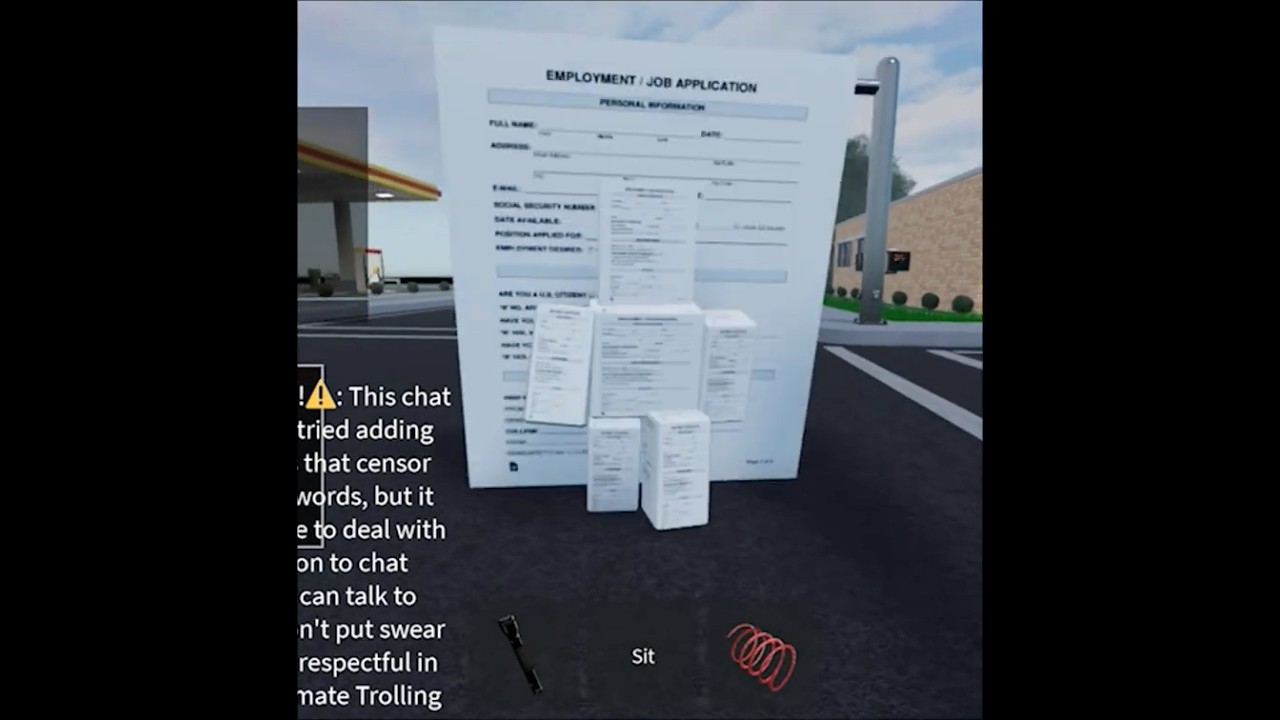 Roblox Script Showcase — Job Application