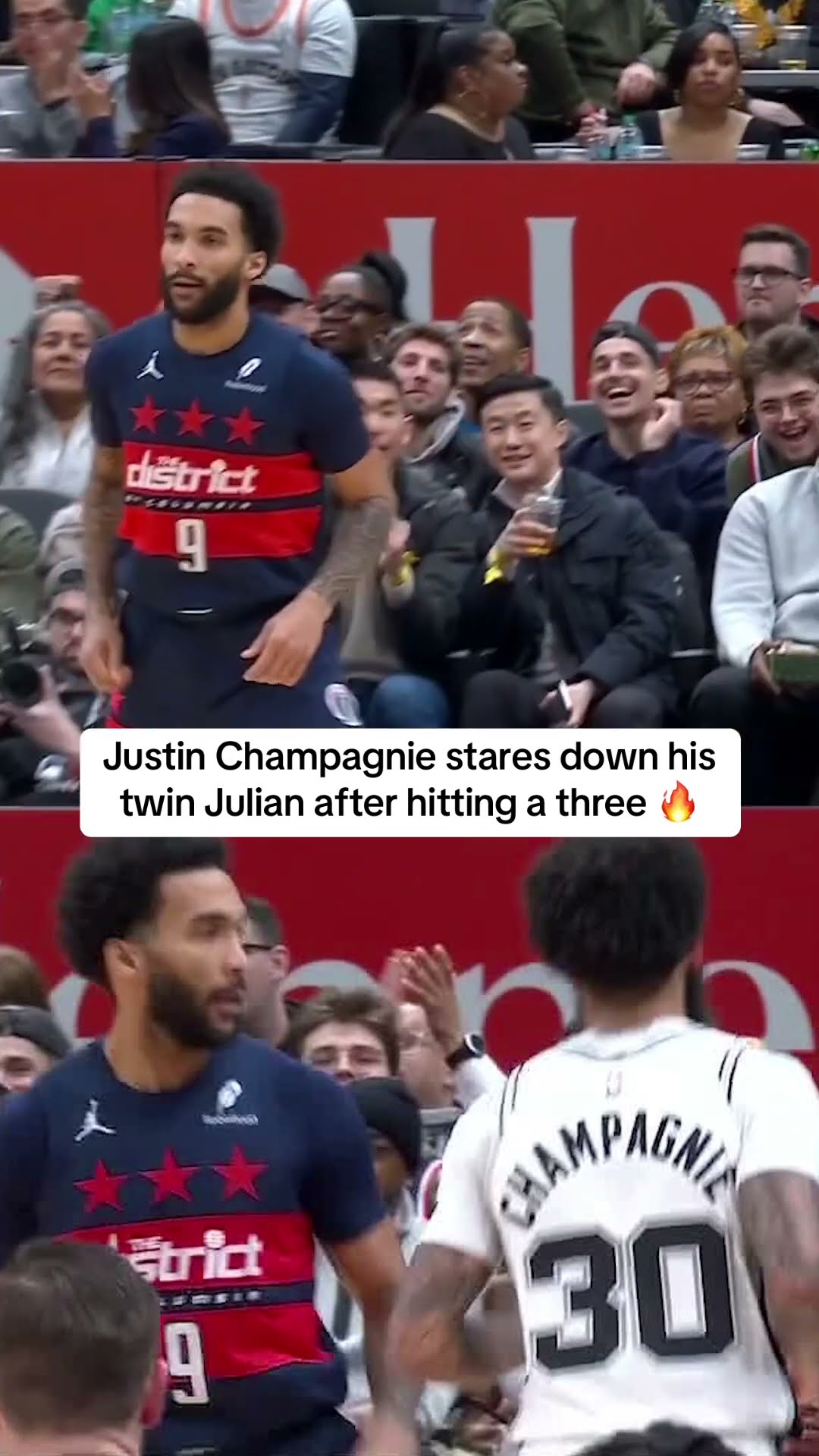 This moment between the Champagnie twins ?