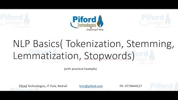 L 1 NLP Basics( Tokenization, Stemming, Lemmatization, Stopwords)