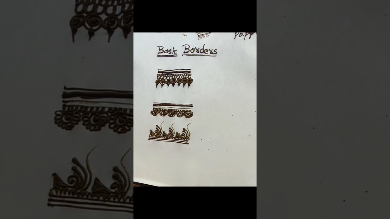 beautiful mehndi Border design for beginners