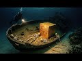Tesoro d'Oro Trovato in una Nave Affondata sul Fondo del Mare
