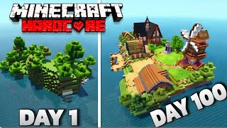 🌴 I Survived 100 Days on a Deserted Island in Minecraft Hardcore 🏝️ (HINDI) | ANGRYNINJA