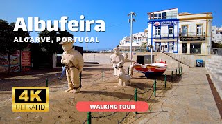 Albufeira, Algarve 2023 🇵🇹 – Old Town Walking Tour Febuary – 4K