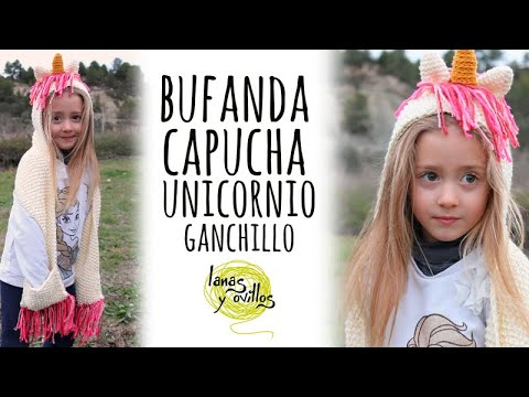 Tutorial Bufanda con de Unicornio FÁCIL | TODAS LAS TALLAS | Ganchillo y Tricot - YouTube