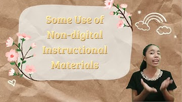 Use of Non-digital Instructional Materials 📖🖋️