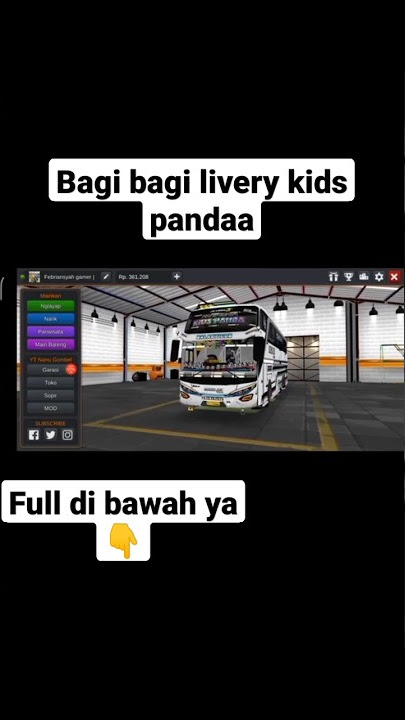 livery kids panda full banner #basuri #bus #shortvideo