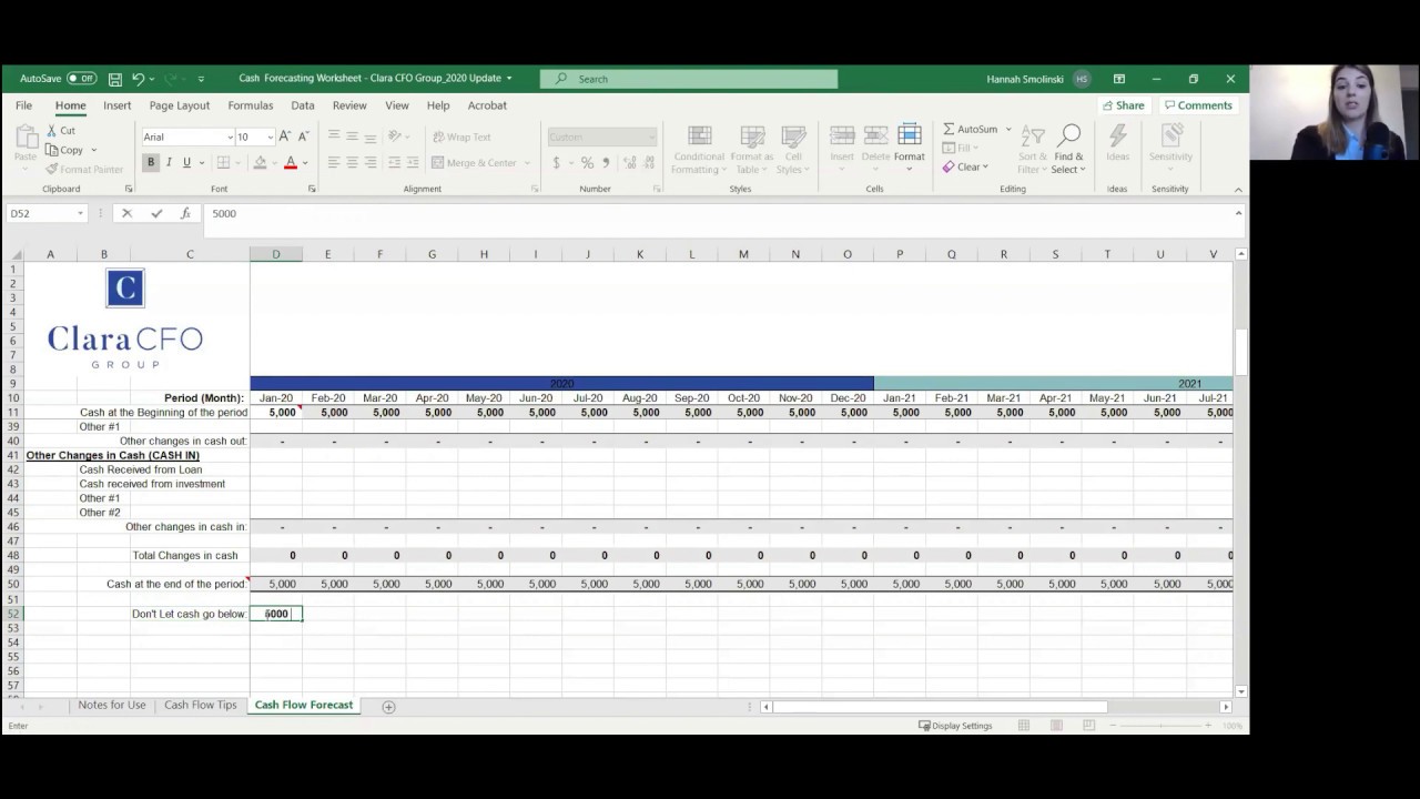 How to Create a Cash Flow Forecast [FREE DOWNLOAD] - YouTube