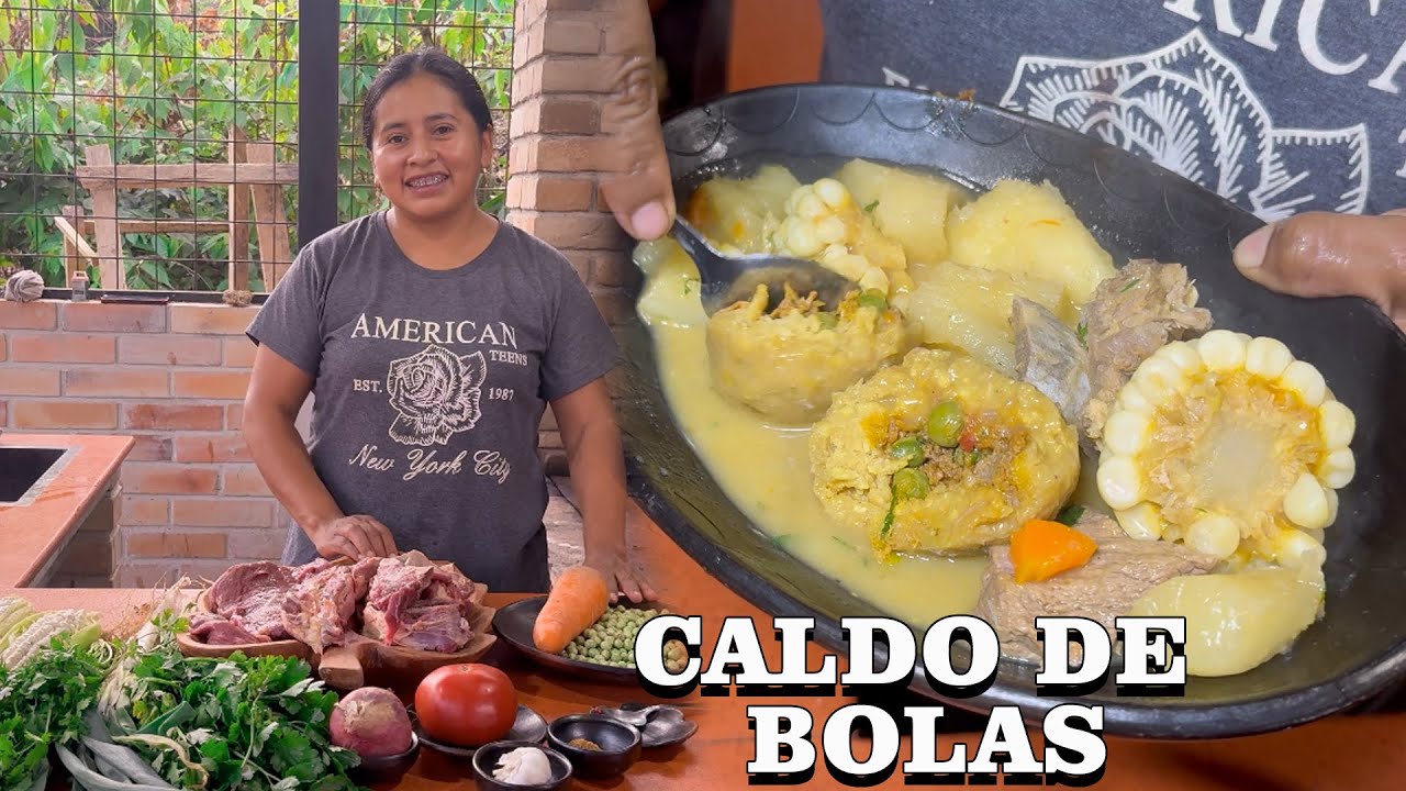 Preparé un rico caldo de bolas al estilo de Doña Viky