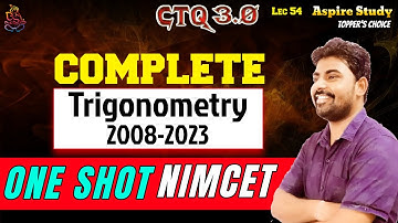 NIMCET PYQs Trigonometry 2008-2023 with Tricks and Shortcut - Complete Solution by Top MCA Coaching