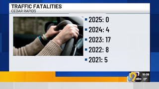 Cedar Rapids records zero traffic fatalities in 2025