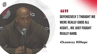 Chauncey Billups Defensively I Thought We Were Really Good All Night... Just Fought Really Hard.