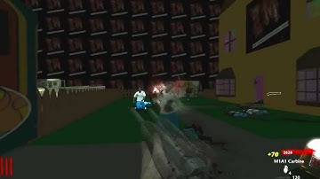 Call Of Duty Custom Zombies:The Simpsons Take 1 (Gameplay/Commentary)