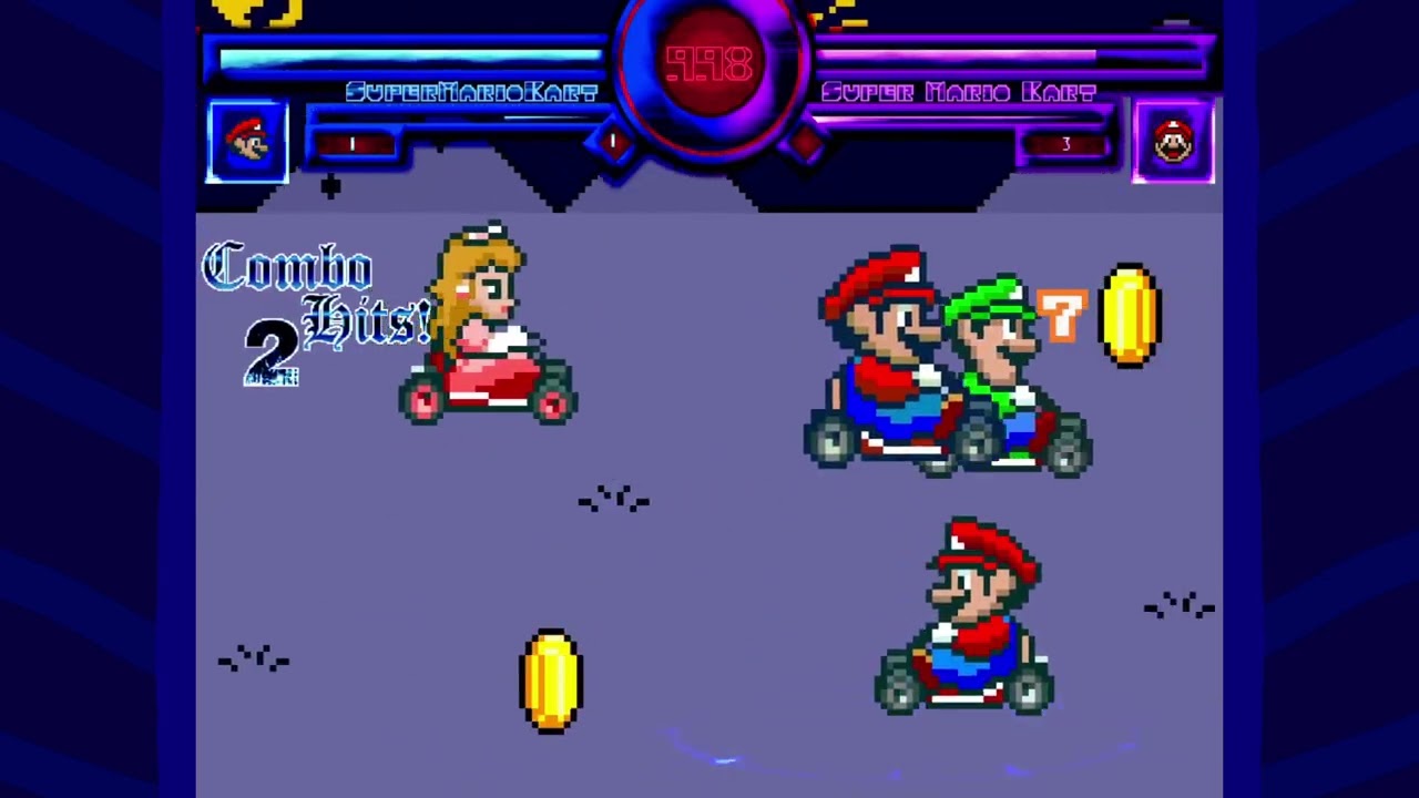 MUGEN AI Fights: Super Mario Kart (SuperMario193281) vs. Super Mario Kart (HelloMyNameisAAA)