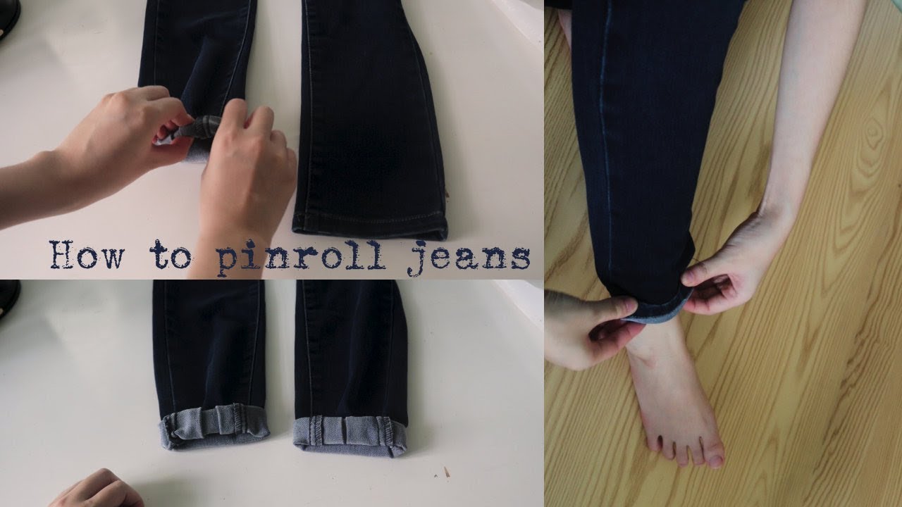How to Pinroll Jeans 청바지를 핀롤하는 방법 YouTube