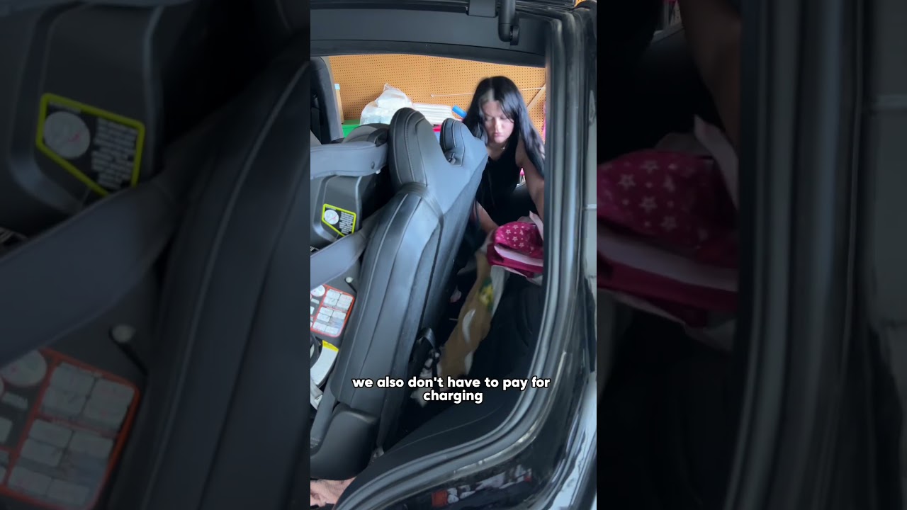 clean our tesla for a family roadtrip with 3 kids and a newborn! 