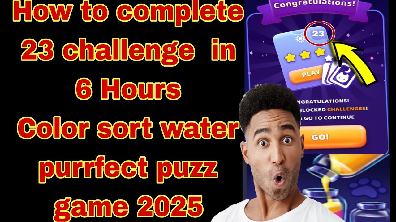 Как пройти 23 испытания «Сортировка по цвету воды» в игре-головоломке Purrfect 2025