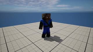 Minecraft Player Animation Test: Melee Attacks (Created using Blender and Unreal Engine 5)