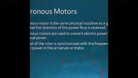 Introduction to Synchronous motors