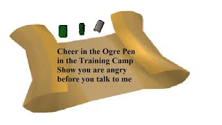 OSRS Clue | Cheer in the Ogre Pen in the Training Camp Show you are angry before you talk to me | HD