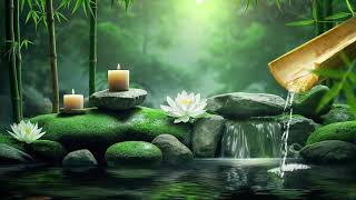 Relaxing Sleep Music + Insomnia  Stress Relief, Piano Music Bamboo Water Fountain