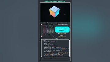 3D Rotating Cube in CSS | HTML CSS Animation Project ✨