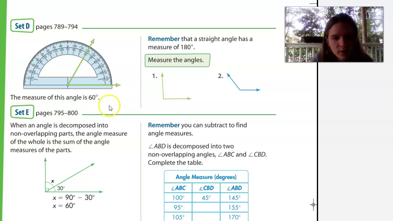 4th Grade Geometry Angles Reteach (HW Reteach 15) - YouTube